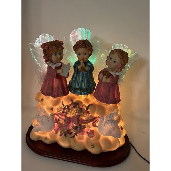 Eleco Fiber Optic Kid Angesl 14” Christmas Lighted Change Color Indoor Decor - Picture 9 of 9